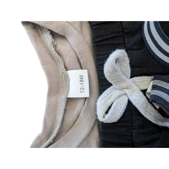 Carters baby boy jeans with suspenders and Daddy's Little Outfit 12-18 Months - Picture 2 of 2